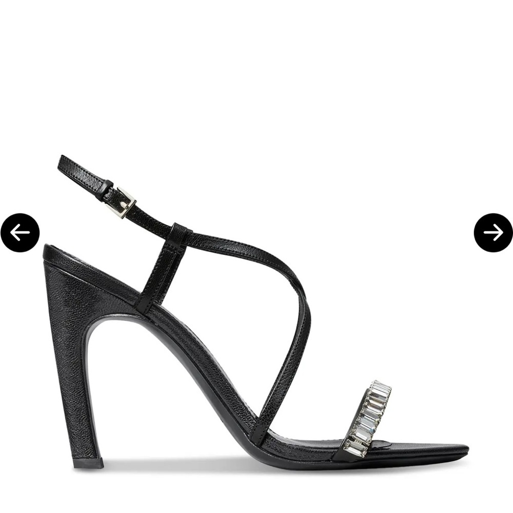 Tory Burch Crystal-Embellished Black High Heel Sandals | Size 7 | NWT + Dust Bag - Picture 9 of 10